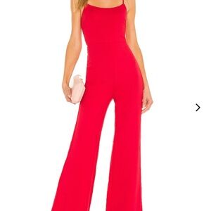 Lovers + Friends Vibrant Red Jumpsuit